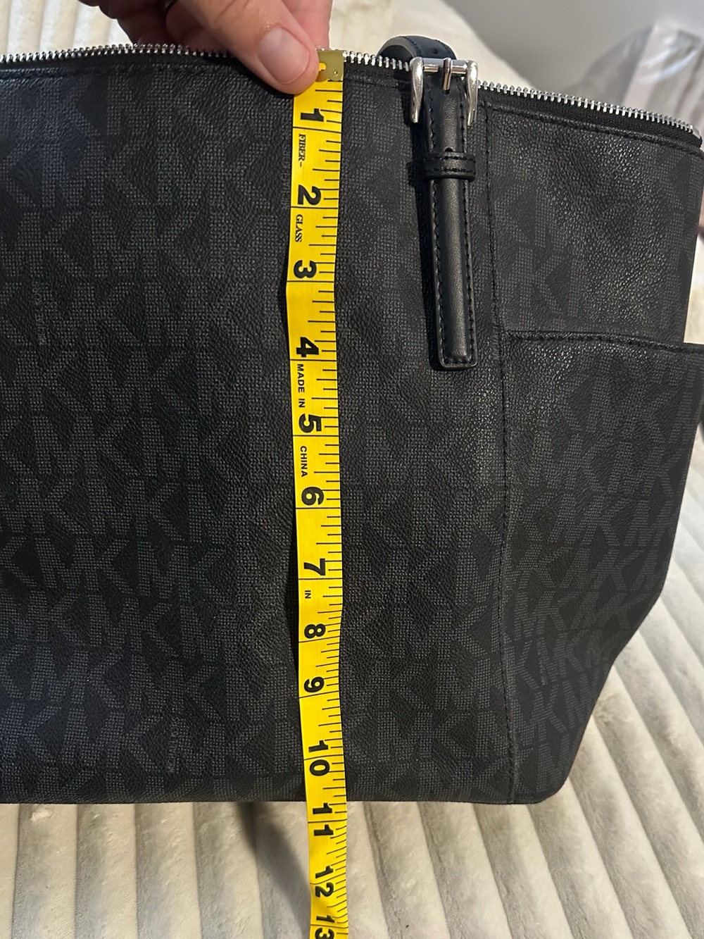 Michael Kors Black Monogram Tote - Picture 7 of 8